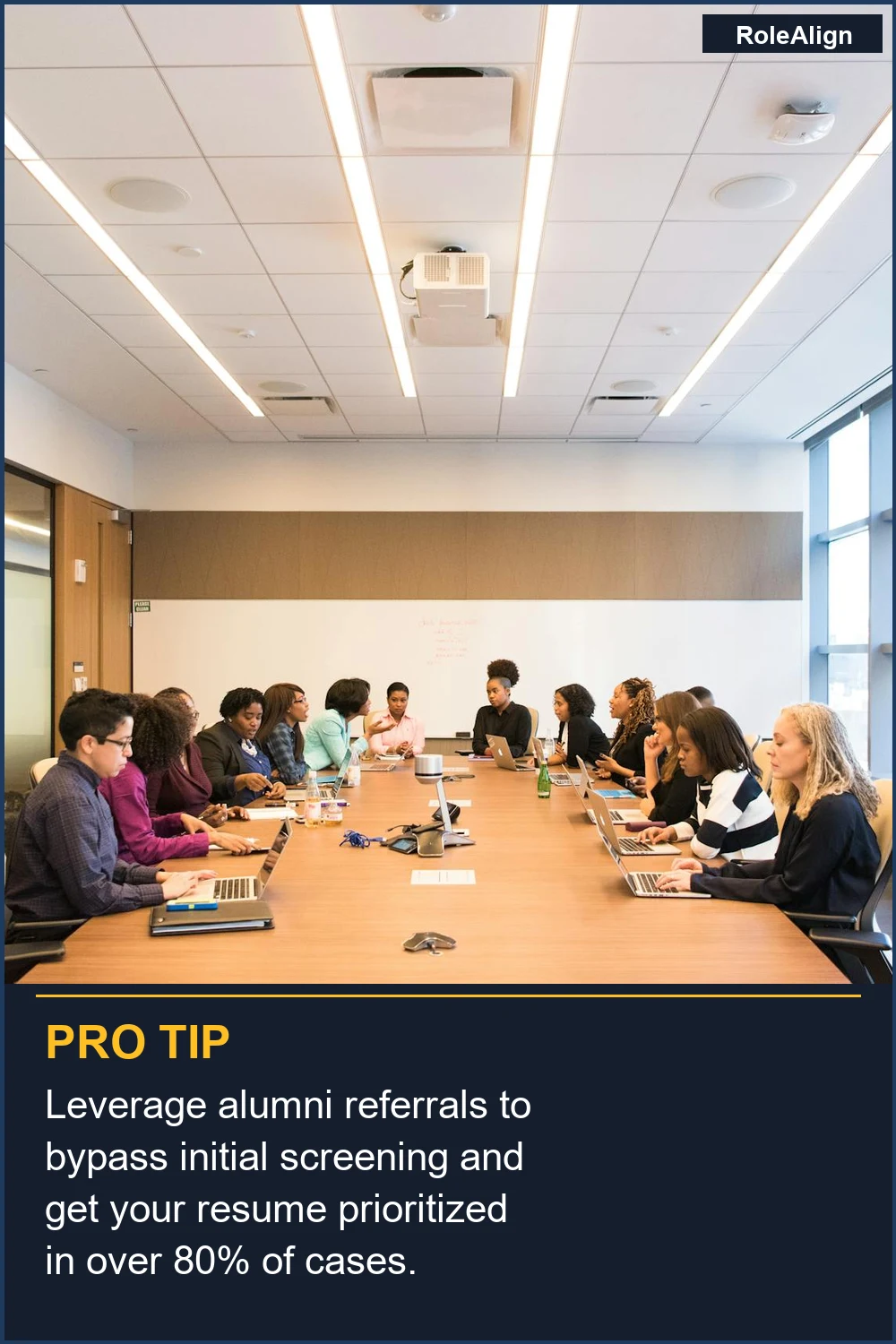 Aprovecha las referencias de exalumnos para evitar la selección inicial y que tu currículum sea priorizado en más del 80% de los casos.