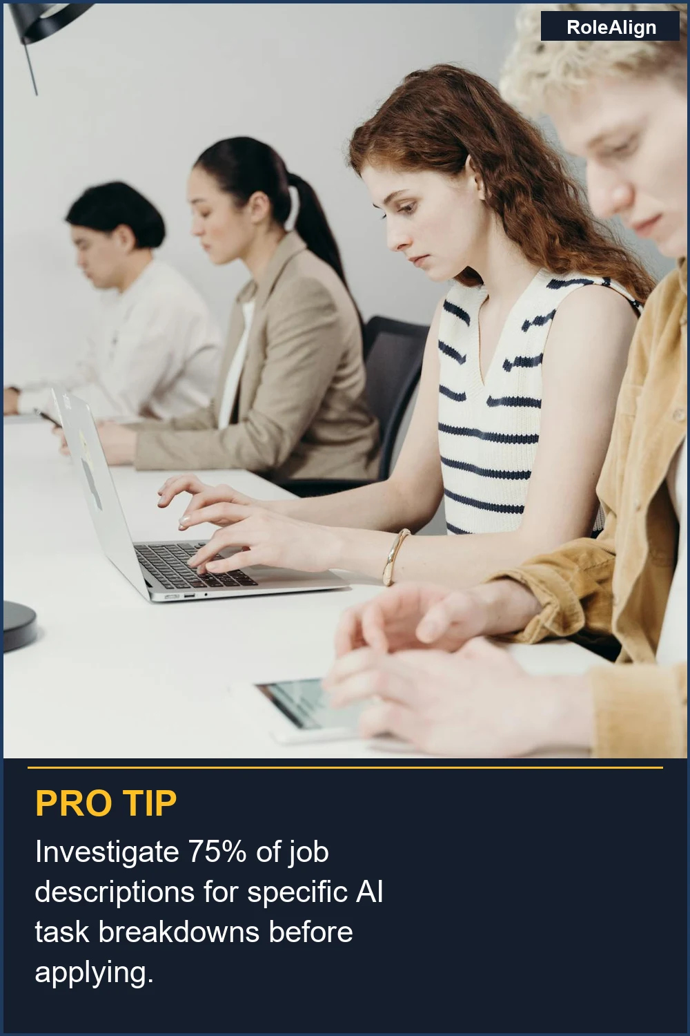 Investiga el 75% de las descripciones de puestos para obtener desgloses específicos de tareas de IA antes de postularte.