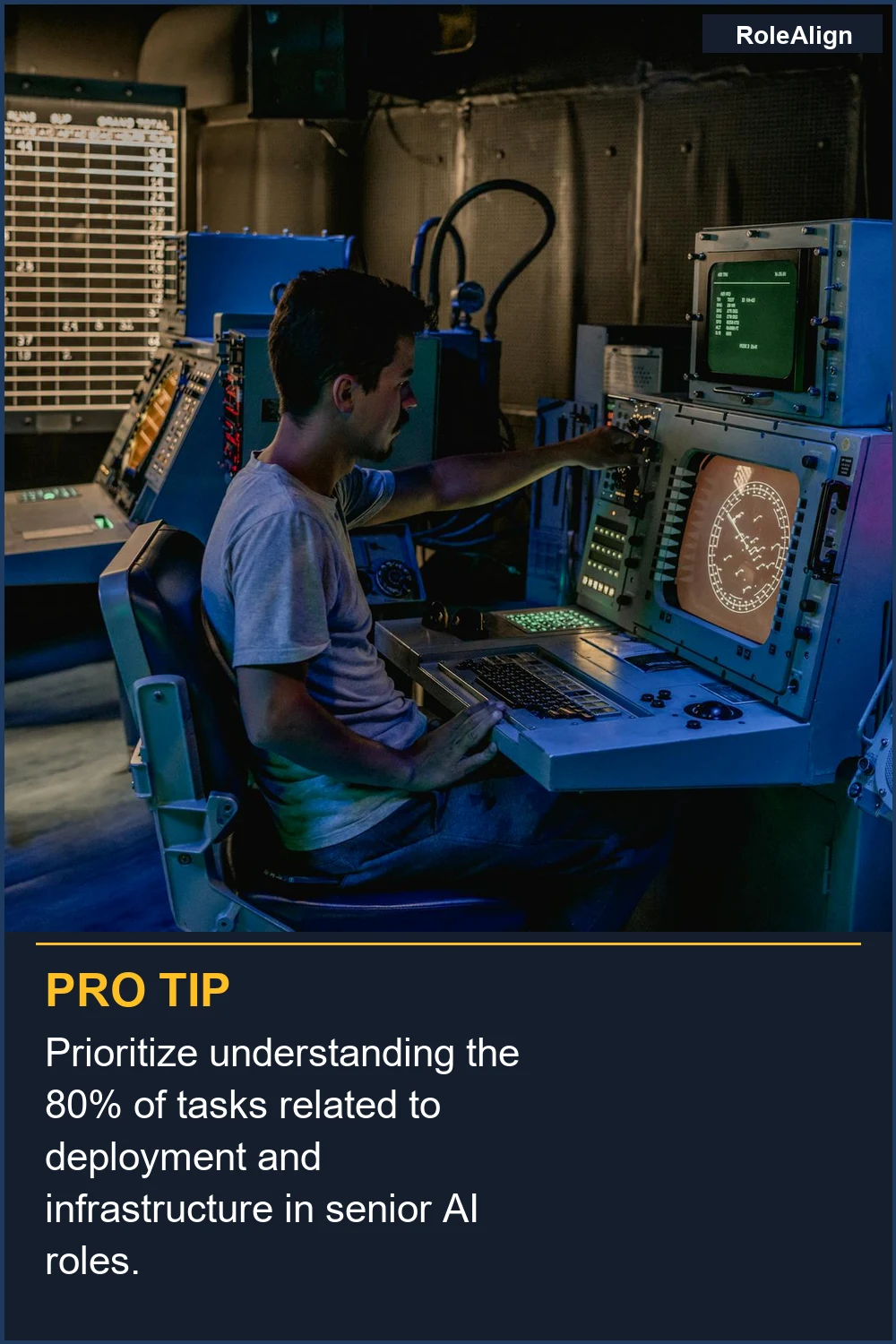 Prioriza la comprensión del 80% de las tareas relacionadas con el despliegue y la infraestructura en roles de IA senior.