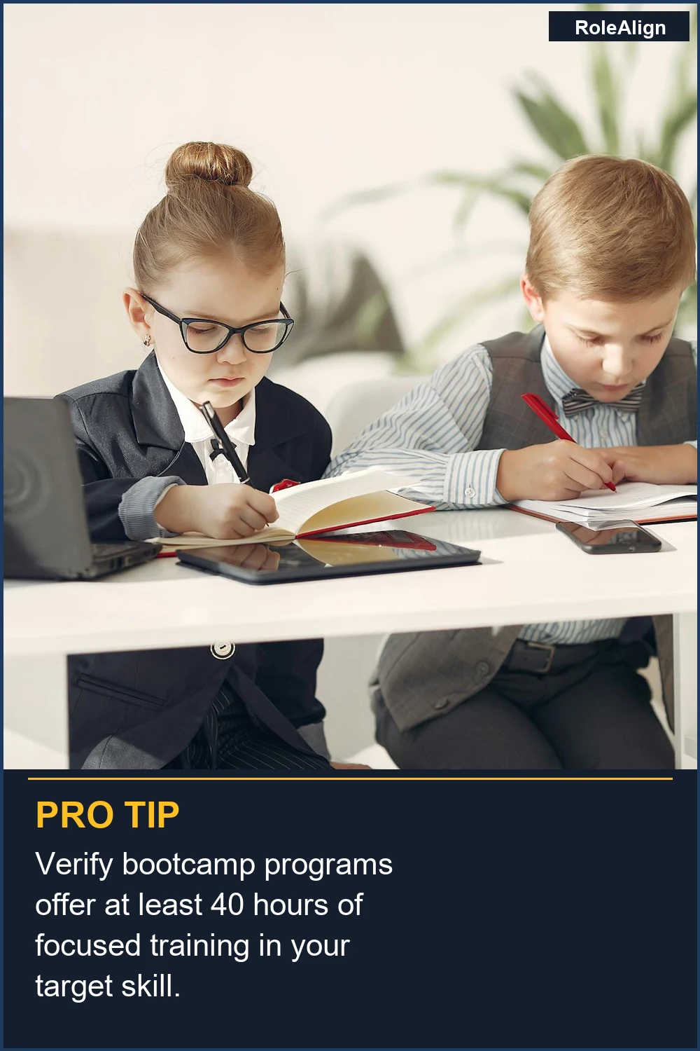 Verifica que los programas de bootcamp ofrezcan al menos 40 horas de capacitación enfocada en tu habilidad objetivo.