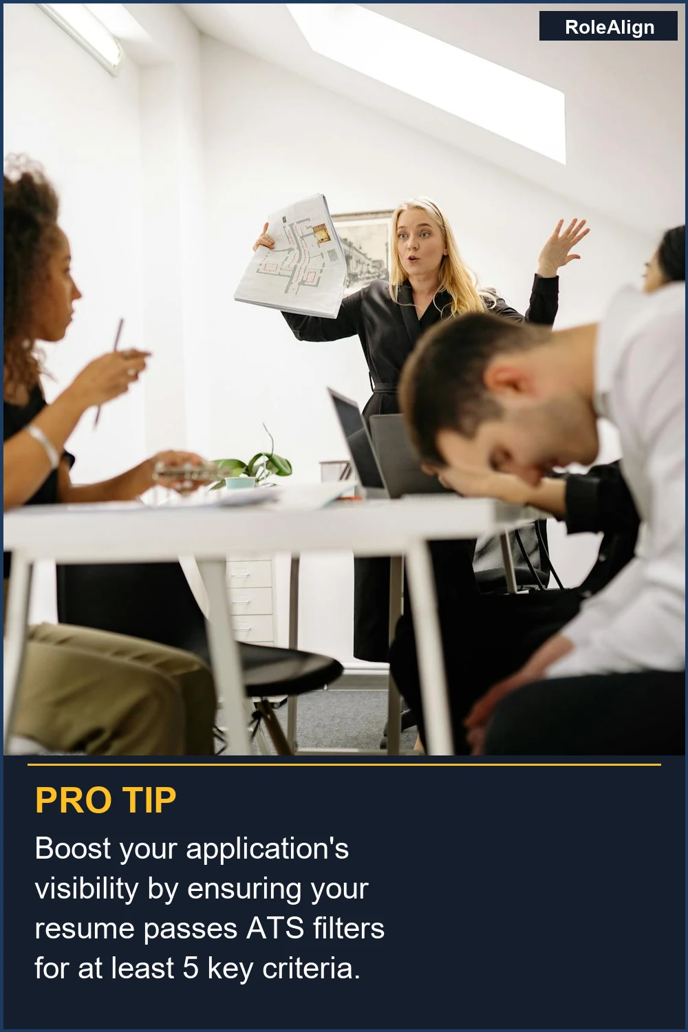Aumenta la visibilidad de tu solicitud asegurándote de que tu currículum pase los filtros ATS para al menos 5 criterios clave.