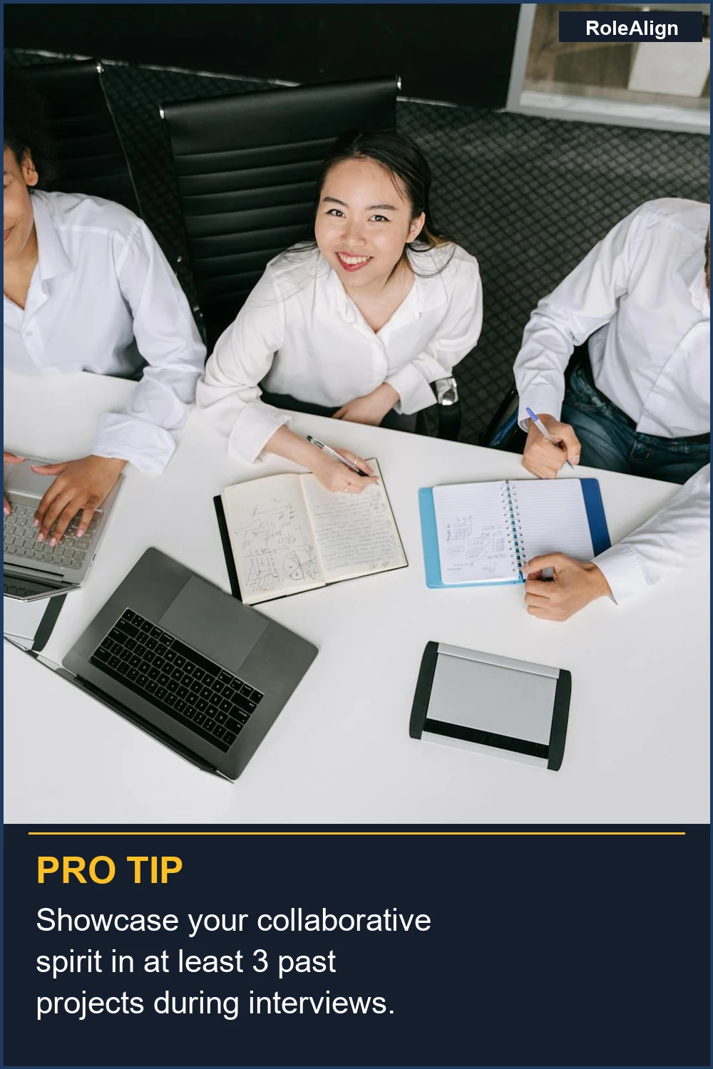 Muestra tu espíritu colaborativo en al menos 3 proyectos pasados durante las entrevistas.