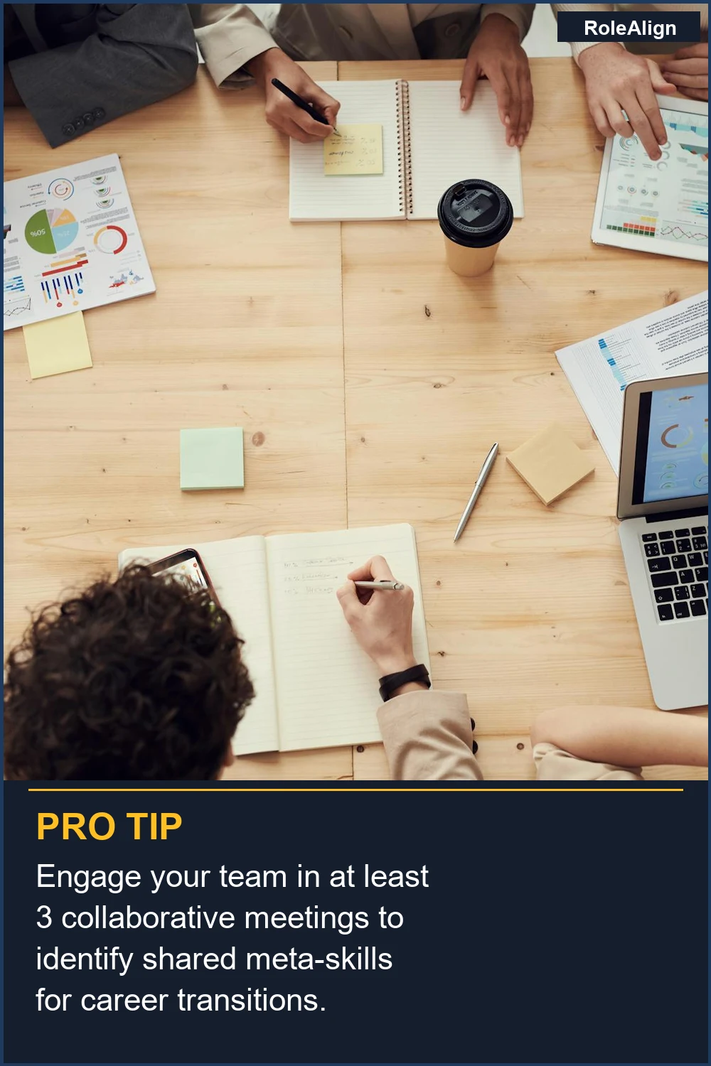 Engage your team in at least 3 collaborative meetings to identify shared meta-skills for career transitions.