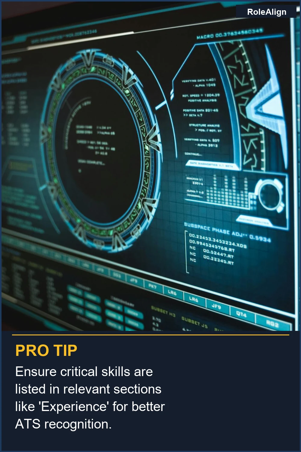 Ensure critical skills are listed in relevant sections like 'Experience' for better ATS recognition.