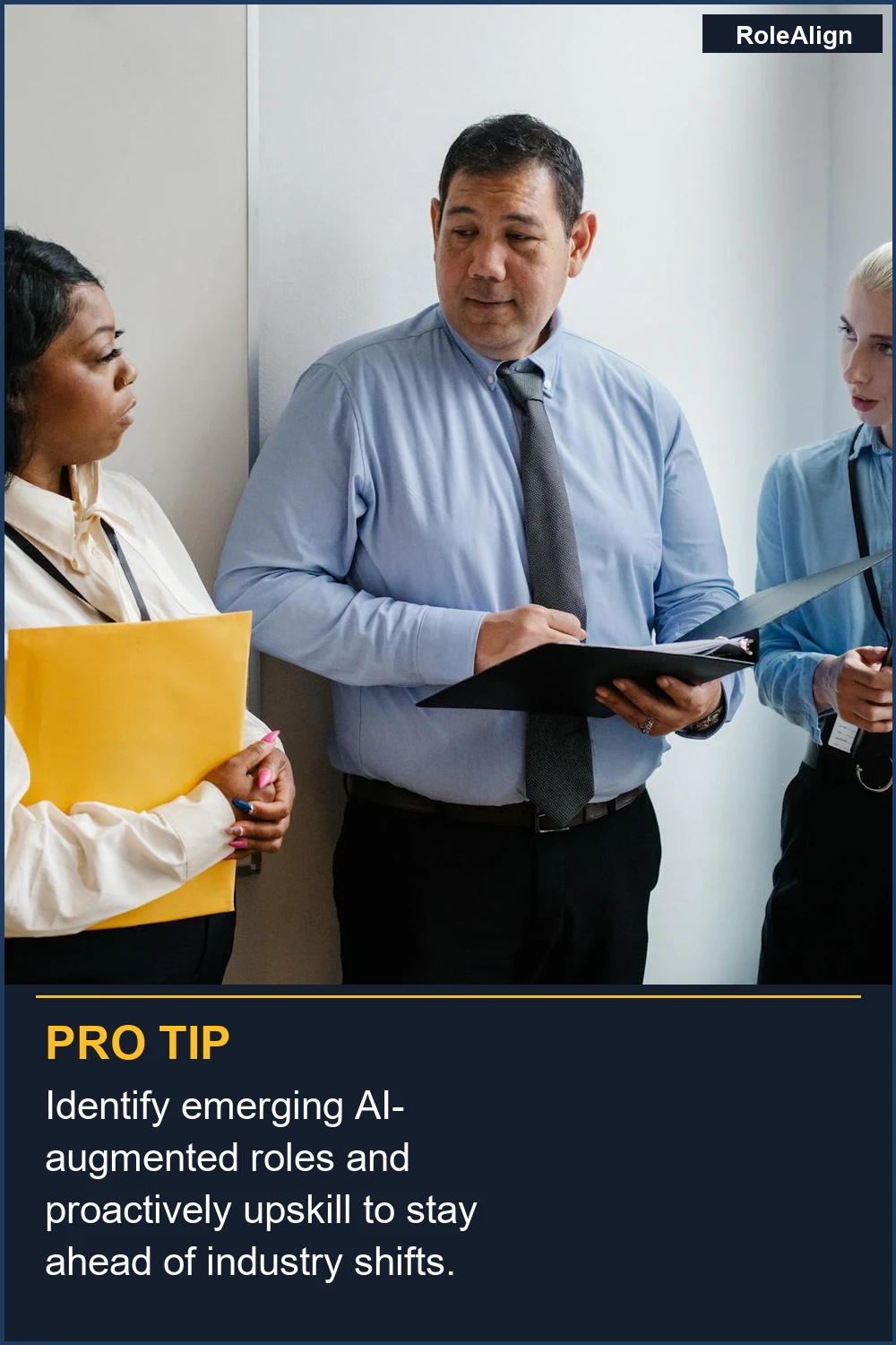 Identify emerging AI-augmented roles and proactively upskill to stay ahead of industry shifts.