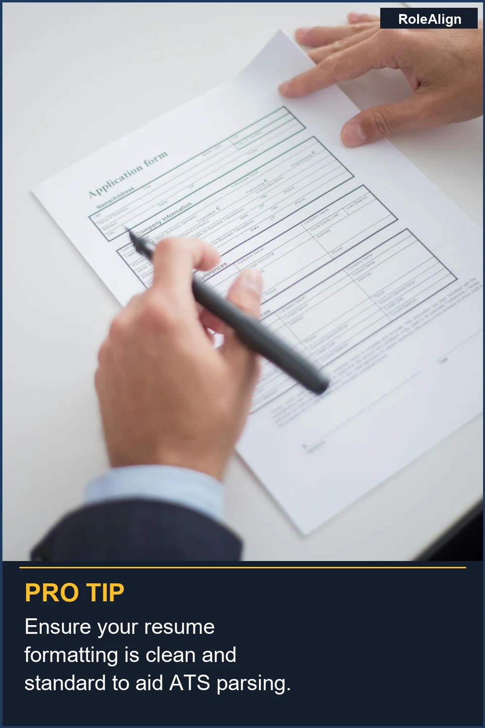 Ensure your resume formatting is clean and standard to aid ATS parsing.