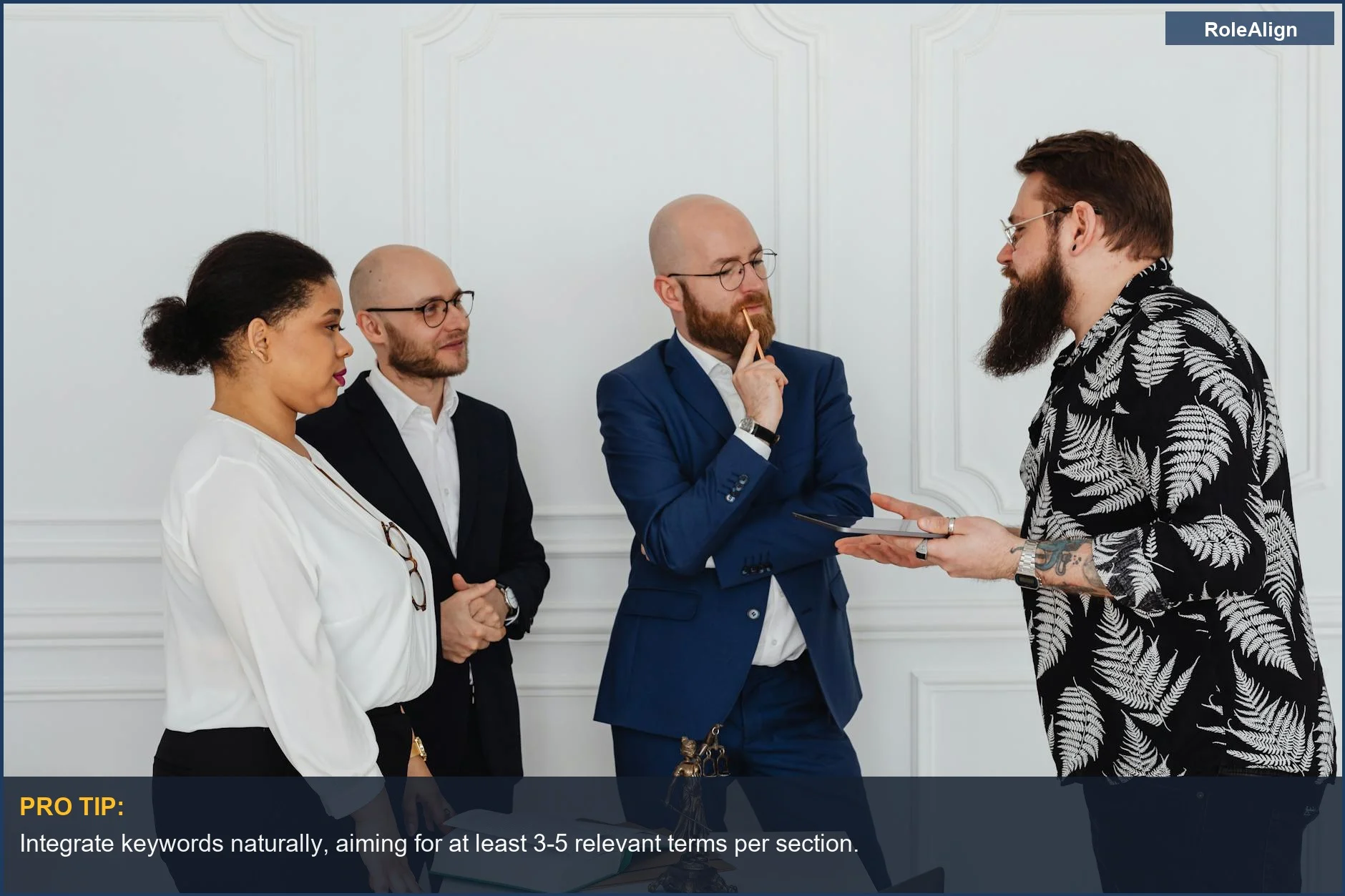 Team discussing documents, illustrating manual keyword integration and ATS optimization wrong strategies.