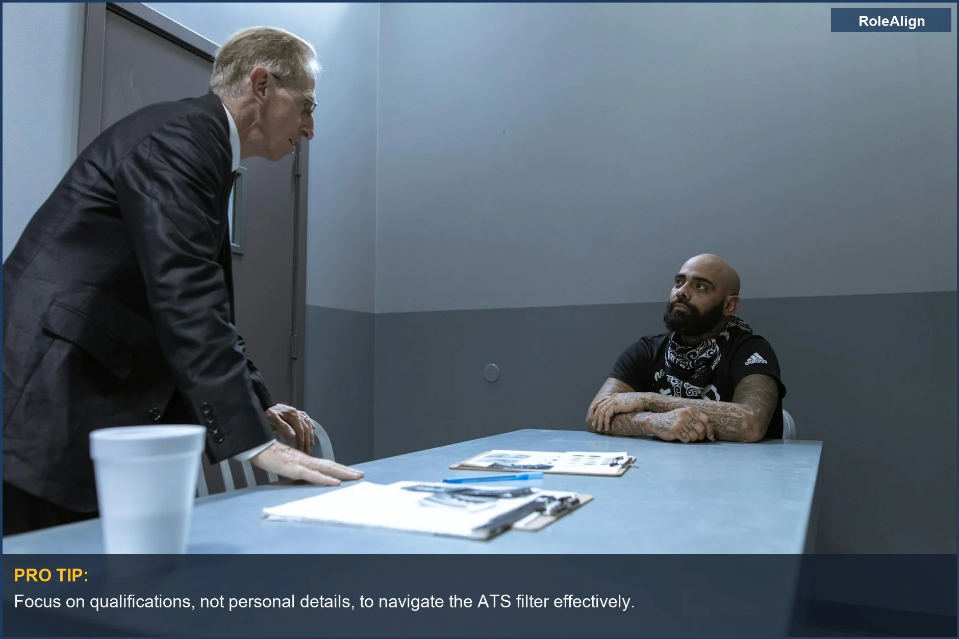 Intense interrogation scene highlights the critical nature of interview questions and what employers cannot ask.