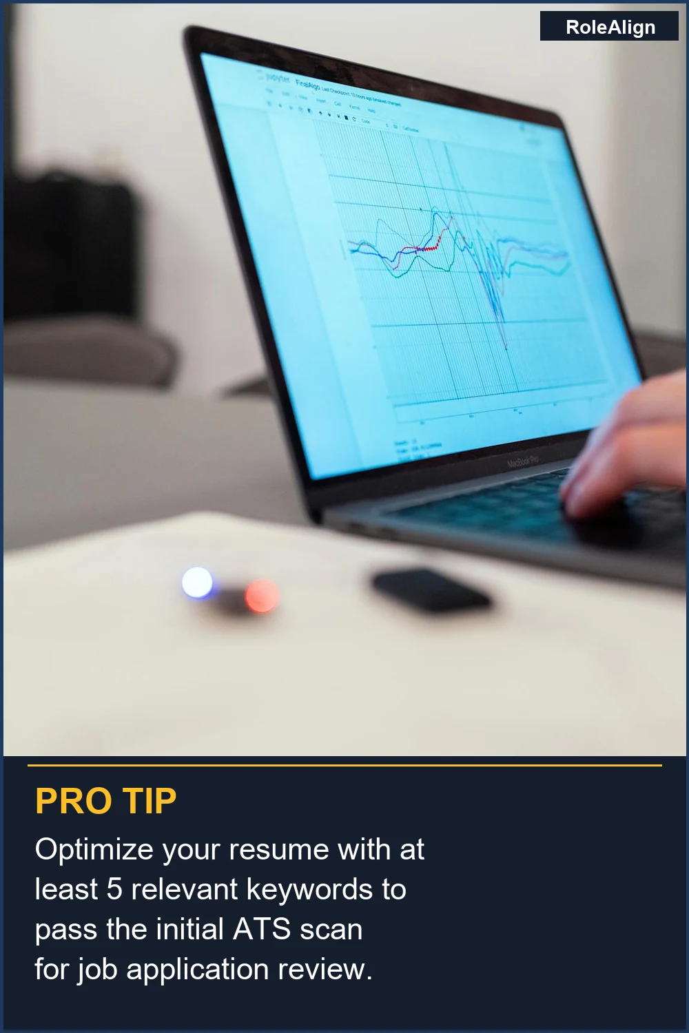 Optimize your resume with at least 5 relevant keywords to pass the initial ATS scan for job application review.