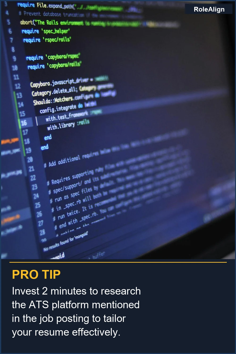 Invierte 2 minutos en investigar la plataforma ATS mencionada en la oferta de empleo para adaptar tu currículum de manera efectiva.
