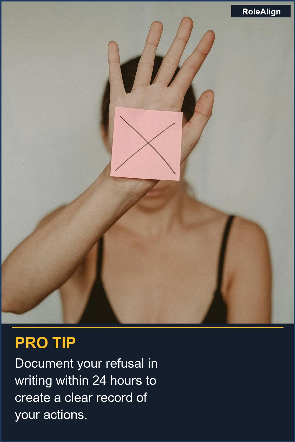 Document your refusal in writing within 24 hours to create a clear record of your actions.