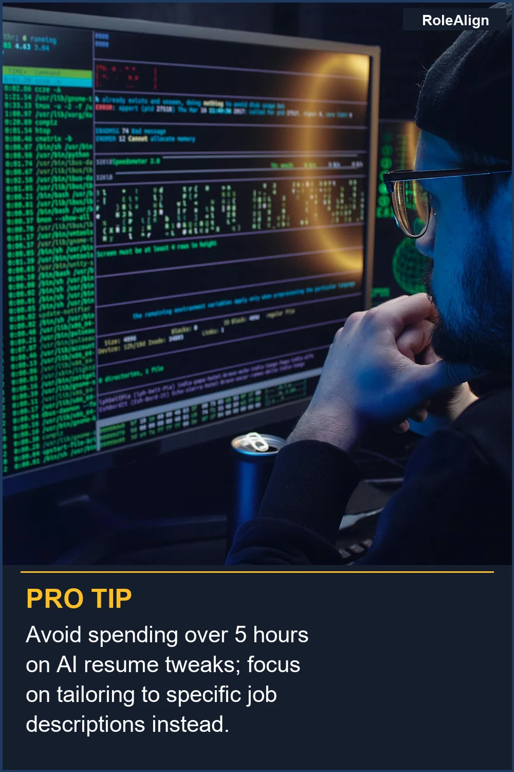 Evita pasar más de 5 horas en ajustes de currículum con IA; enfócate en adaptar a descripciones de puestos específicas en su lugar.