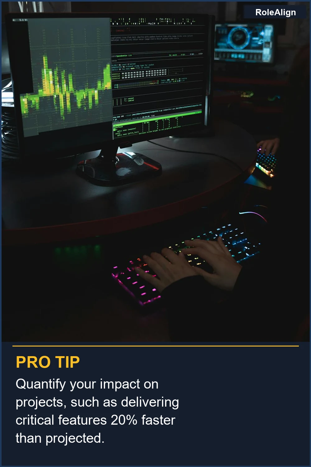 Quantify your impact on projects, such as delivering critical features 20% faster than projected.