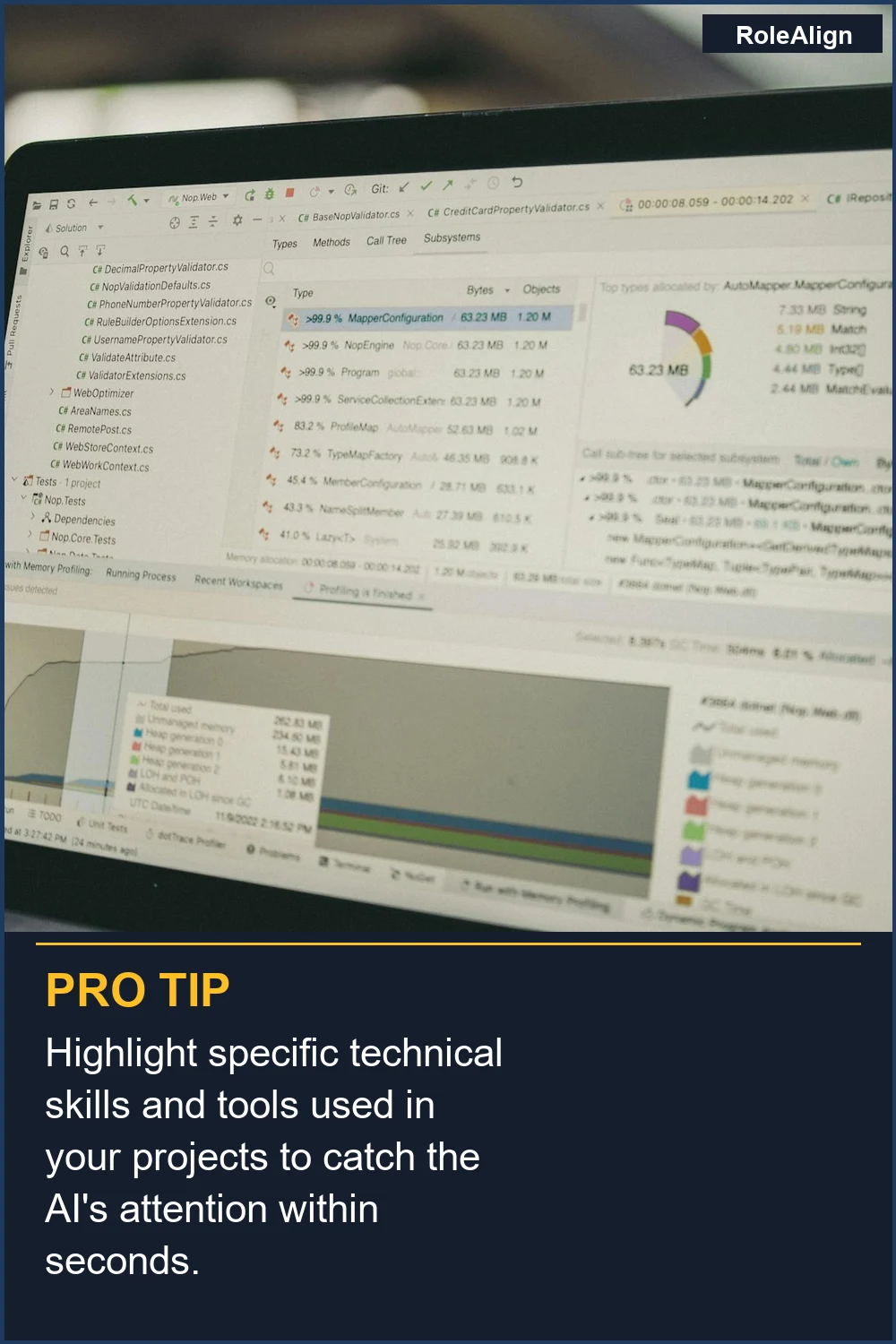 Highlight specific technical skills and tools used in your projects to catch the AI's attention within seconds.