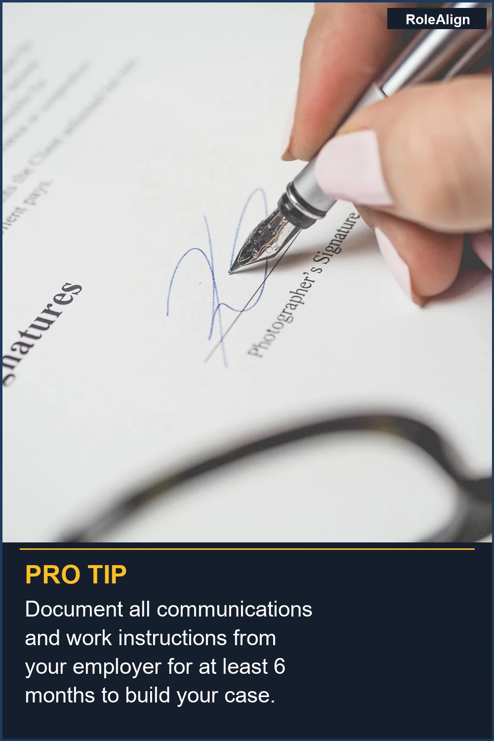 Document all communications and work instructions from your employer for at least 6 months to build your case.