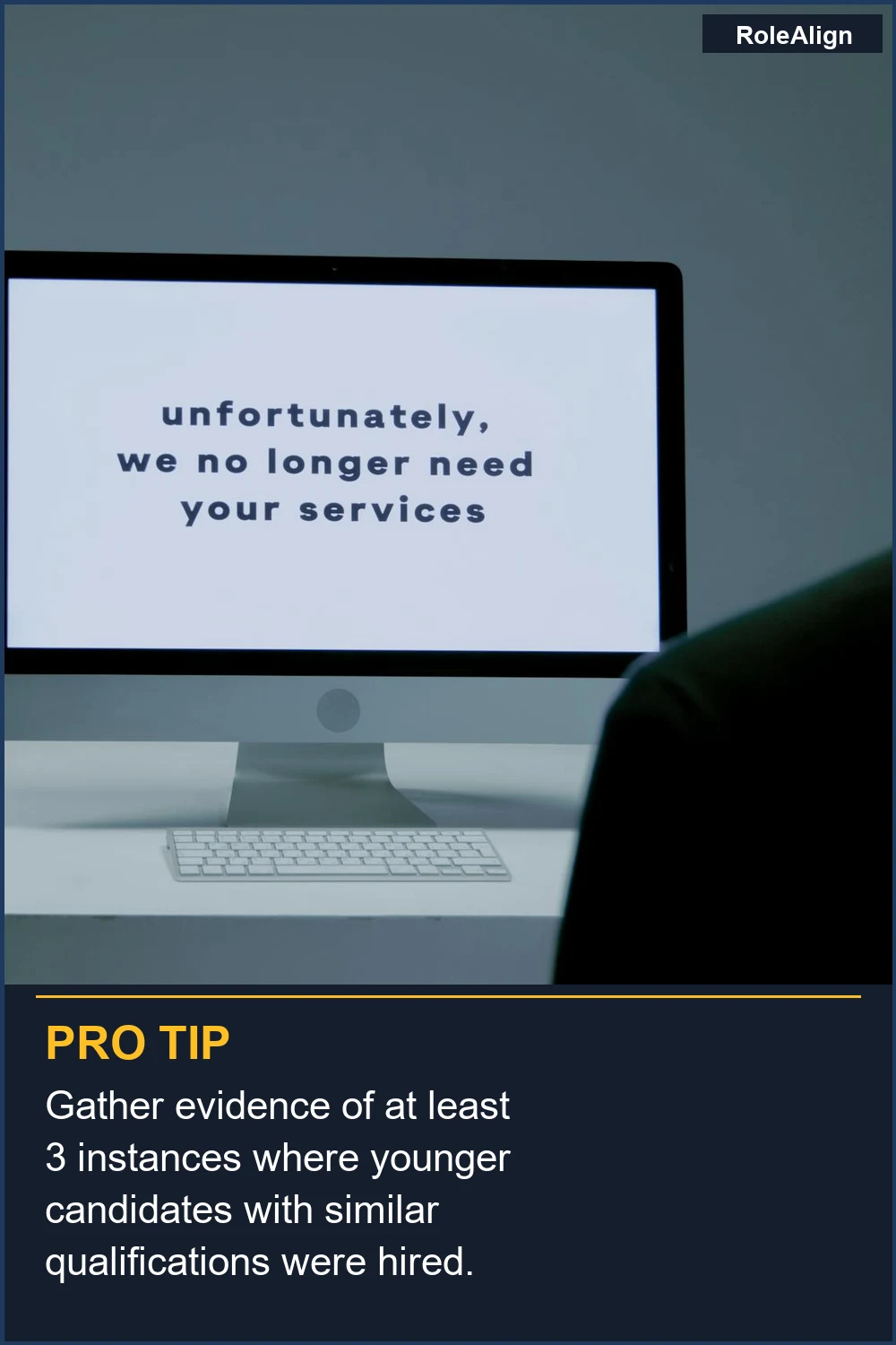 Gather evidence of at least 3 instances where younger candidates with similar qualifications were hired.