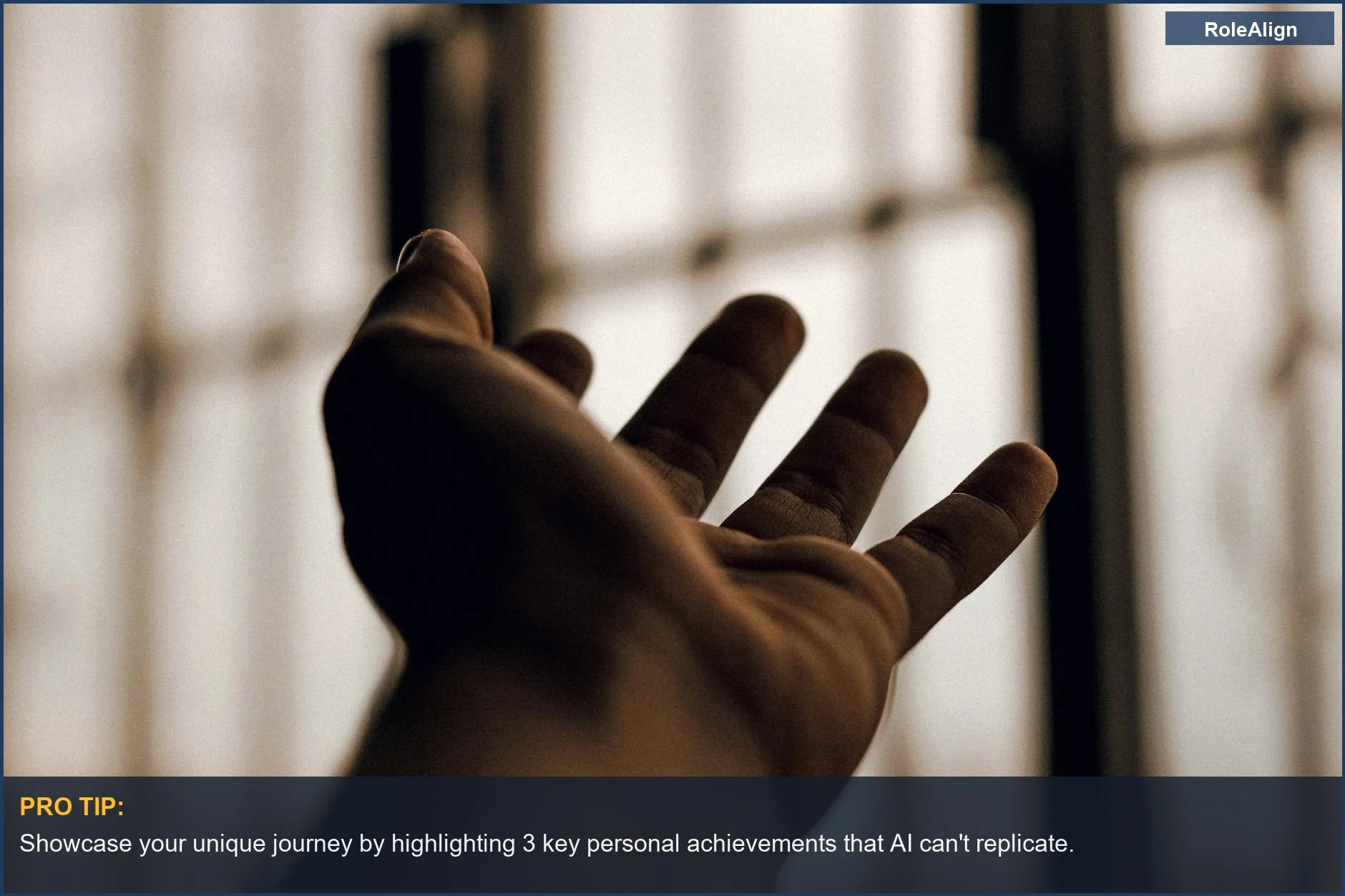 Hand reaching towards a window, symbolizing the human element missing in ai resume generic builders.