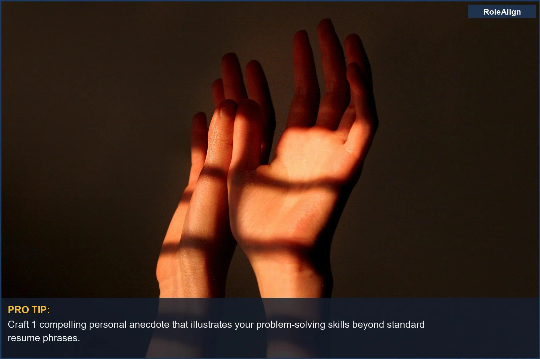 Artistic shadows created by hands on a laptop, highlighting the lack of personal narrative in AI resume problems.
