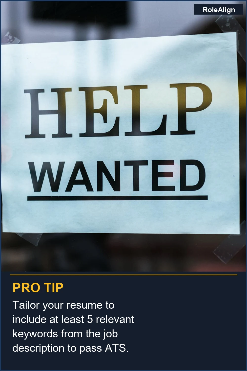 Tailor your resume to include at least 5 relevant keywords from the job description to pass ATS.