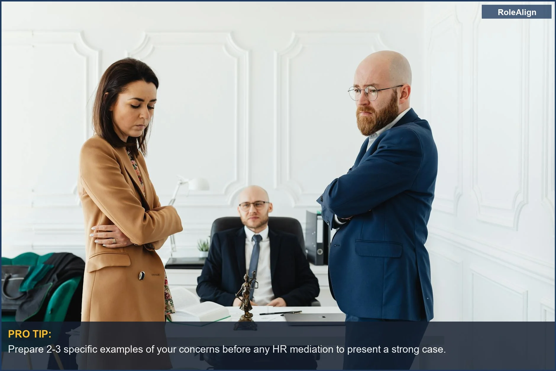 Business professionals in a mediation meeting, highlighting that human resources might not always be your friend.