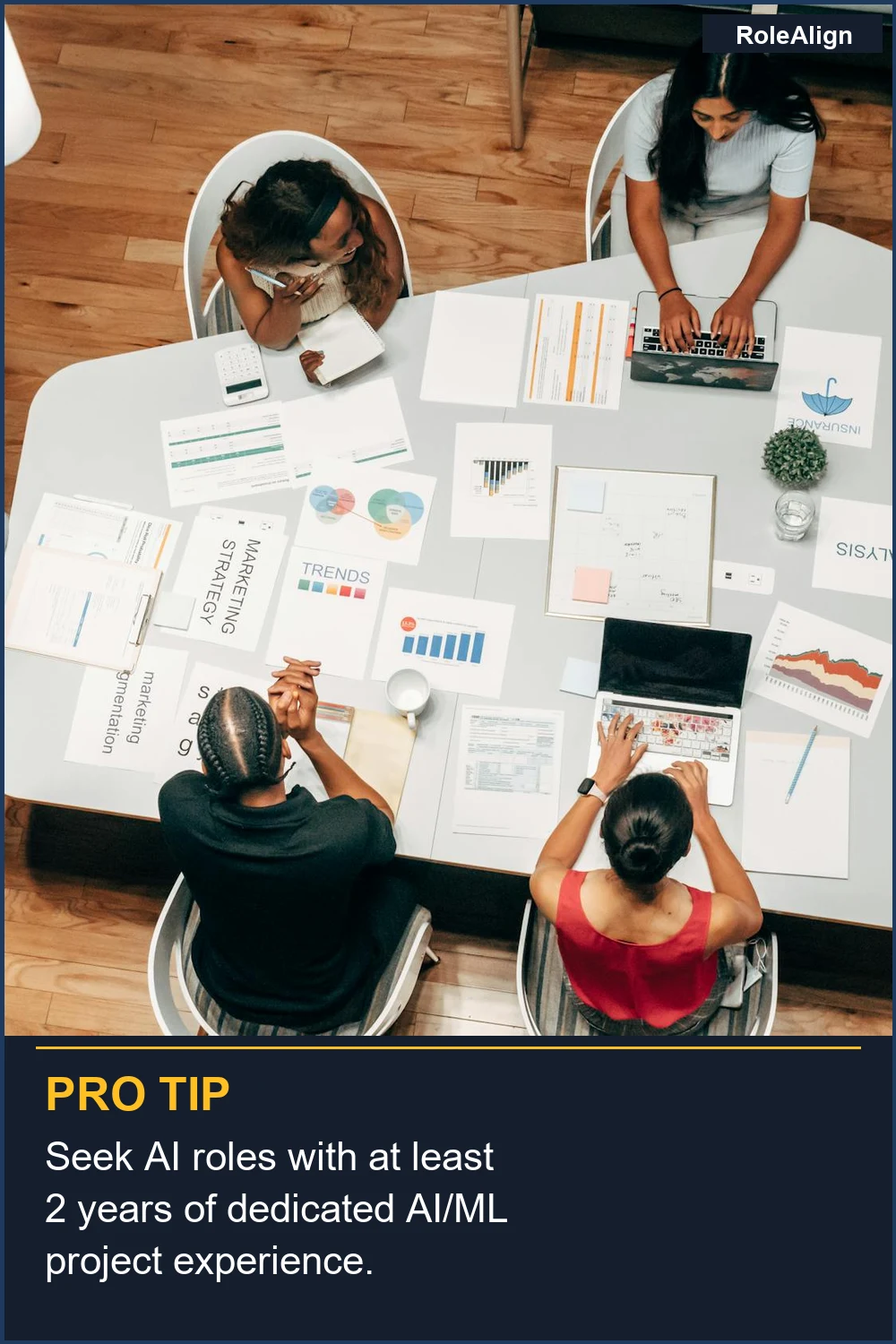 Seek AI roles with at least 2 years of dedicated AI/ML project experience.