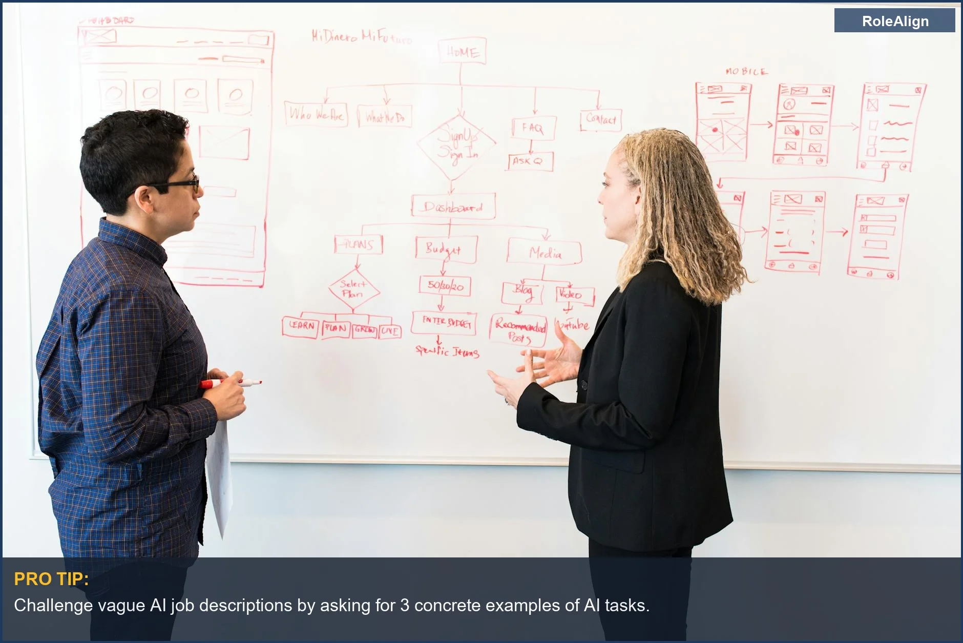 Diverse team brainstorming digital marketing strategies, illustrating keyword stuffing in AI job descriptions.