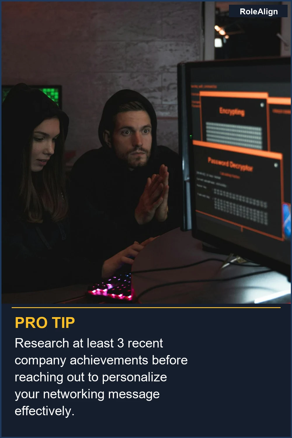 Research at least 3 recent company achievements before reaching out to personalize your networking message effectively.