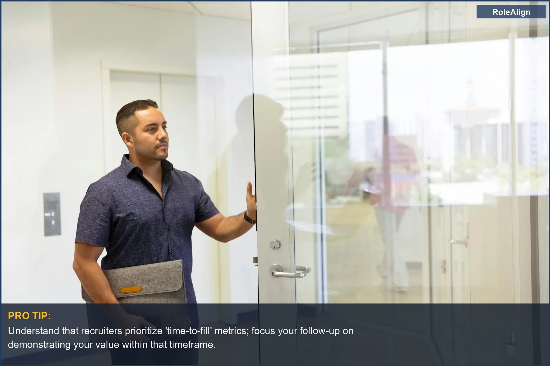 Professional man entering modern office, illustrating why recruiters ghost candidates and the systemic issues.