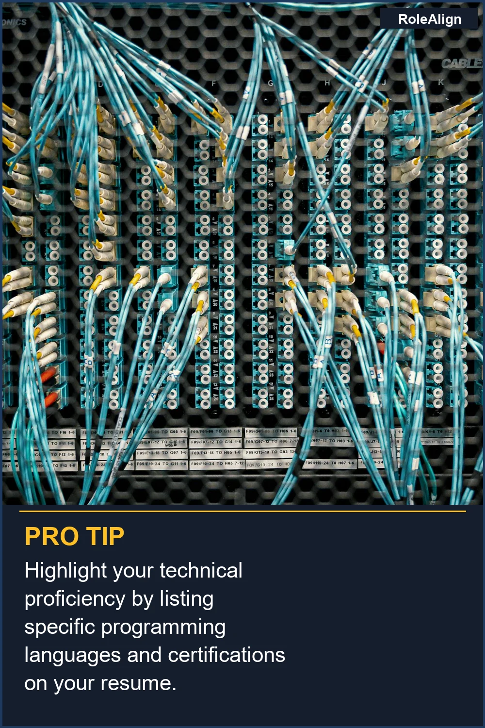 Highlight your technical proficiency by listing specific programming languages and certifications on your resume.