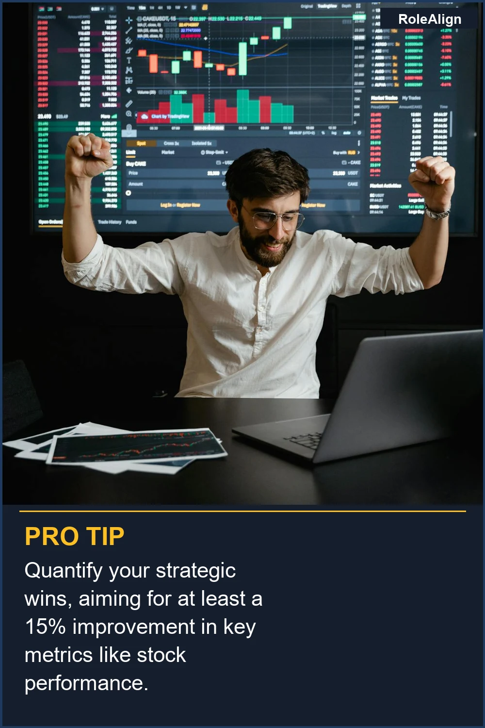 Quantify your strategic wins, aiming for at least a 15% improvement in key metrics like stock performance.