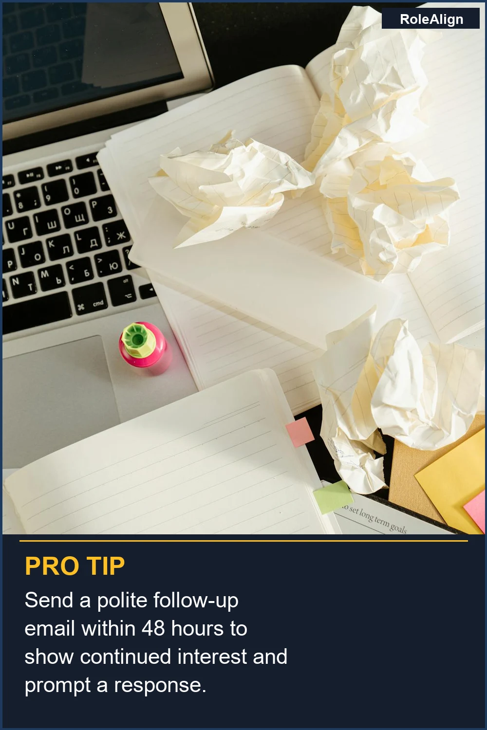 Send a polite follow-up email within 48 hours to show continued interest and prompt a response.