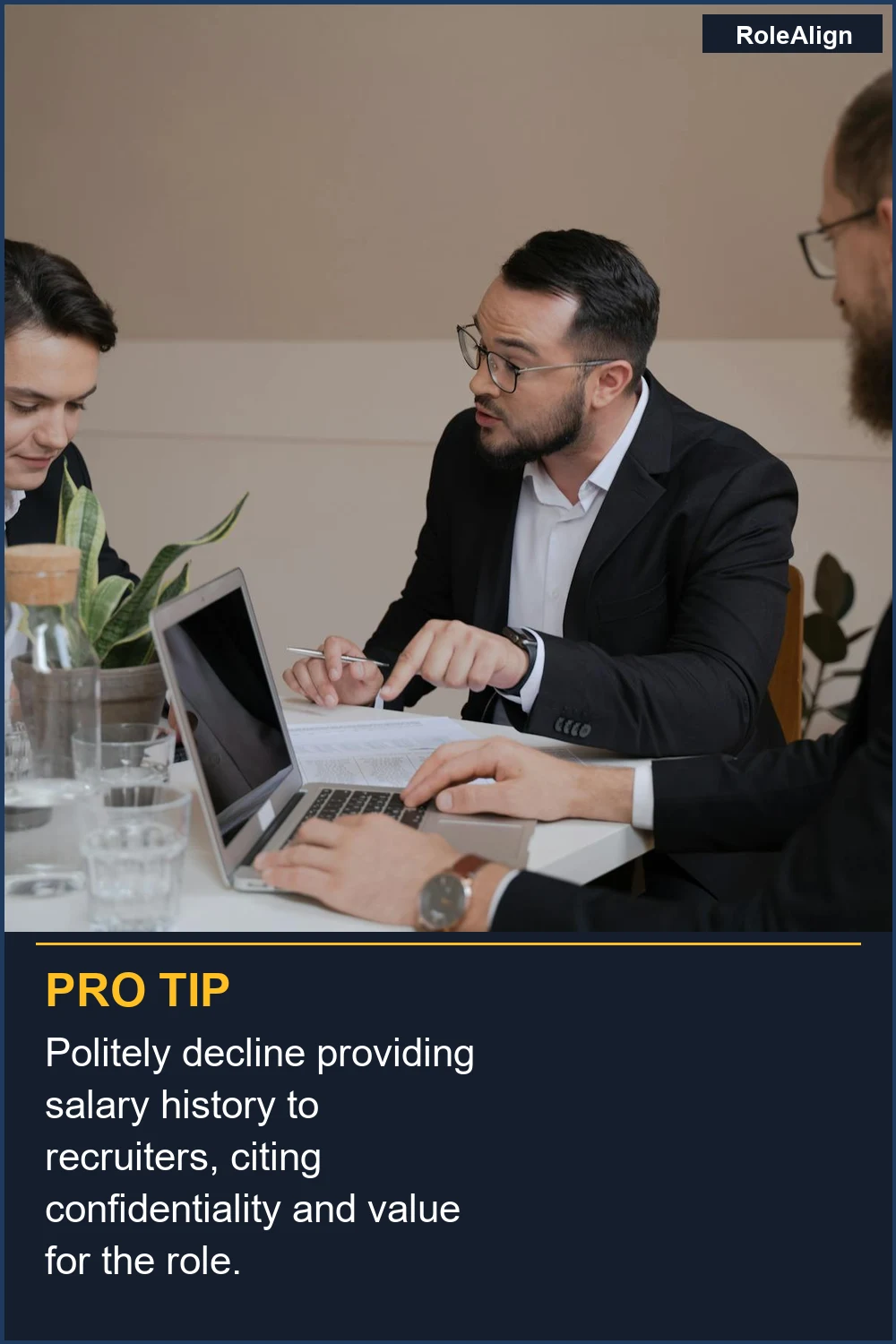 Politely decline providing salary history to recruiters, citing confidentiality and value for the role.